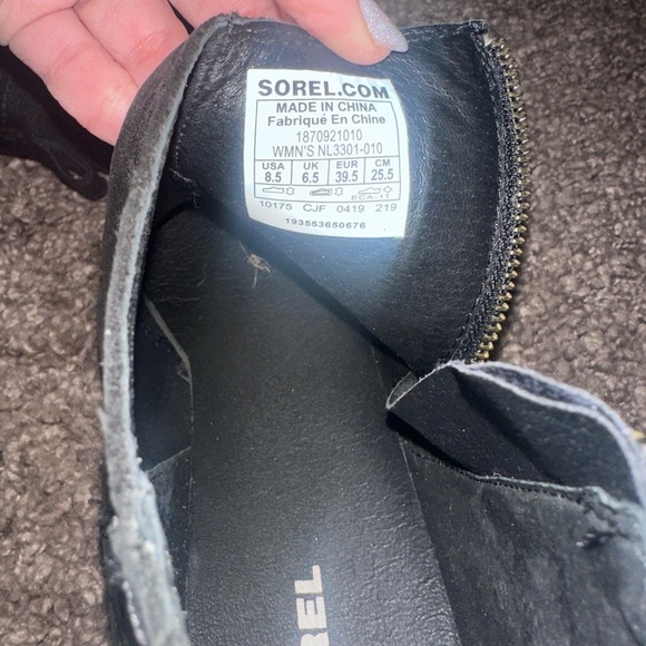 Sorel Block Heel Platform Ankle Booties. Black.Size 8.5 New w/o Box. Retail $190 - Picture 2 of 6